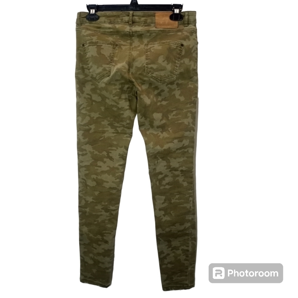 Zara Basic Denim Dept. Distressed Camo Skinny Jeans Size 8 - Picture 12 of 13